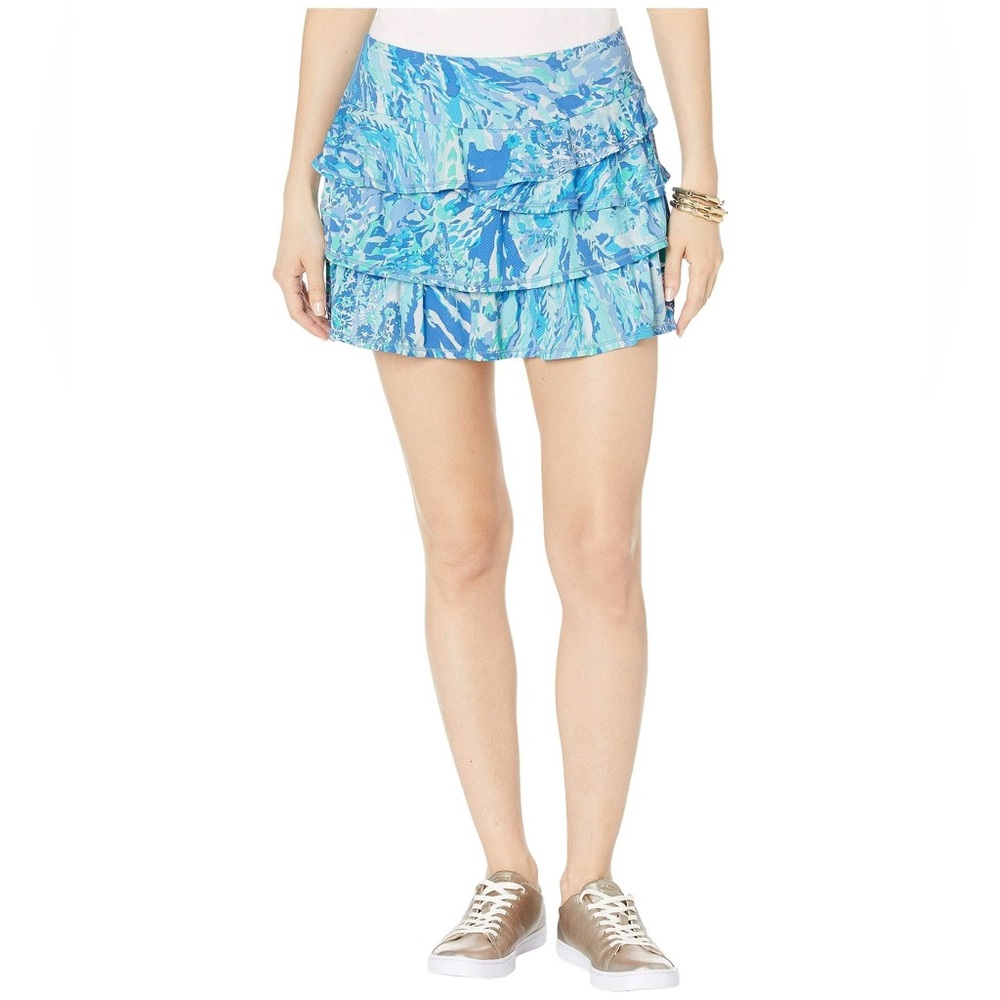 Lilly Pulitzer Blue and White Mini Skirt